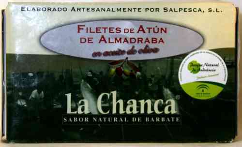 LA CHANCA FILETES ATUN ALMADRABA EN ACEITE DE OLIVA lata 125 gr.