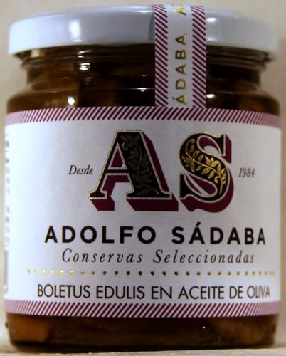 ADOLFO SÁDABA BOLETUS EDULIS EN ACEITE DE OLIVA BOTE 210 g.