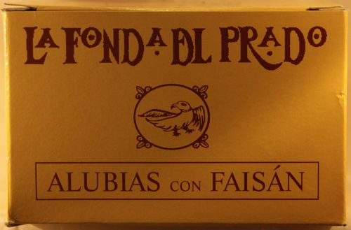 LA FONDA DEL PRADO ALUBIAS BLANCAS CON FAISÁN ESTOFADO LATA DE 400 g.