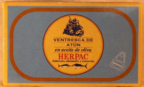 HERPAC VENTRESCA DE ATÚN EN ACEITE DE OLIVA LATA 120 g.